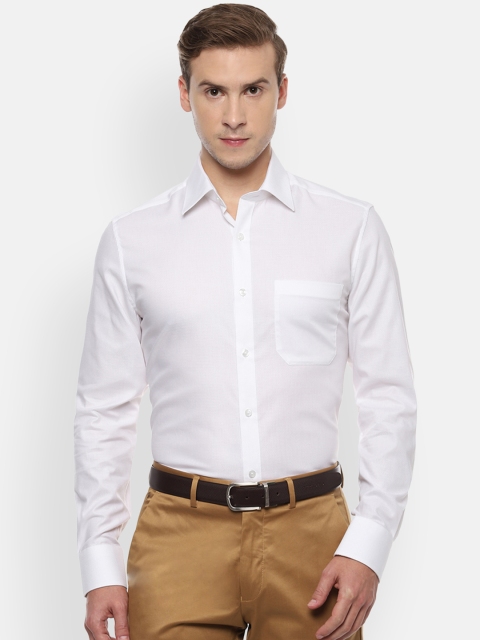 

Louis Philippe Men White Classic Regular Fit Self Design Formal Shirt