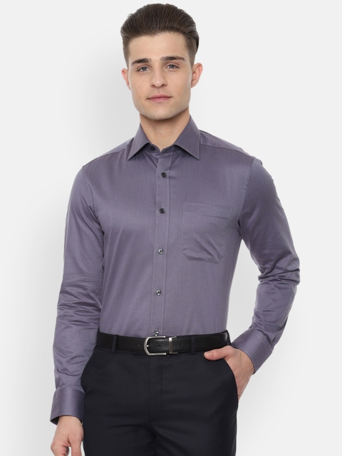 

Louis Philippe Men Purple Classic Regular Fit Solid Formal Shirt