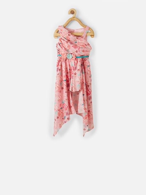 

VITAMINS Girls Pink Printed A-Line Dress