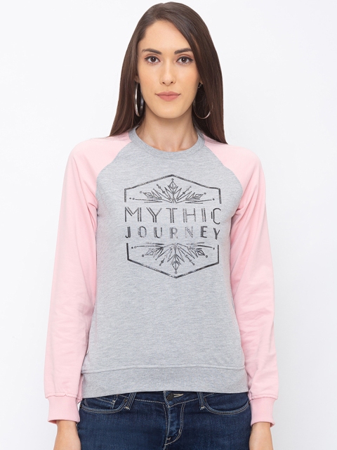 

Globus Women Grey & Pink Printed Sweatshirt