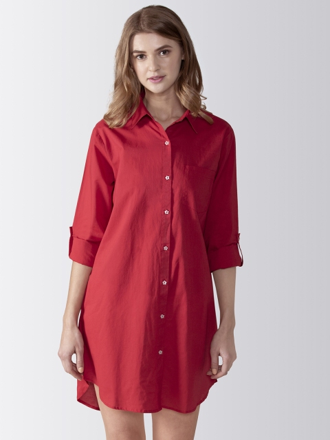 

ADORENITE Red Solid Sleepshirt