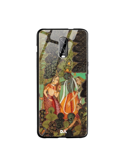 

DailyObjects Green & Black Krishna OnePlus 6T Glass Cover