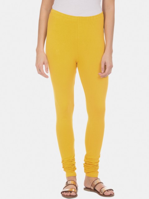 

Karigari Women Yellow Solid Ankle Length Churidar