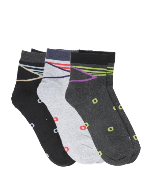 Dollar Men Pack of 3 Ankle-Length Socks, Black