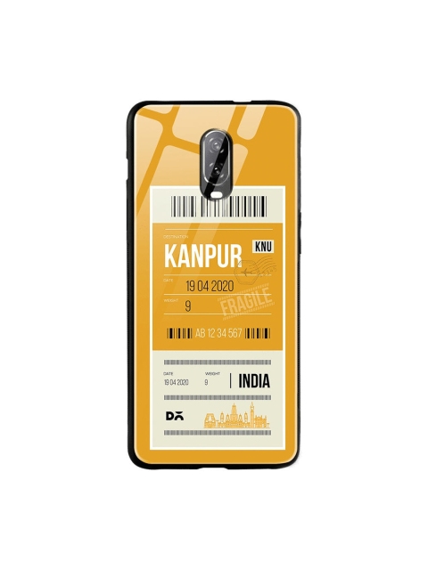 

DailyObjects Mustard Yellow & White Kanpur City Tag OnePlus 8 Pro Glass Case