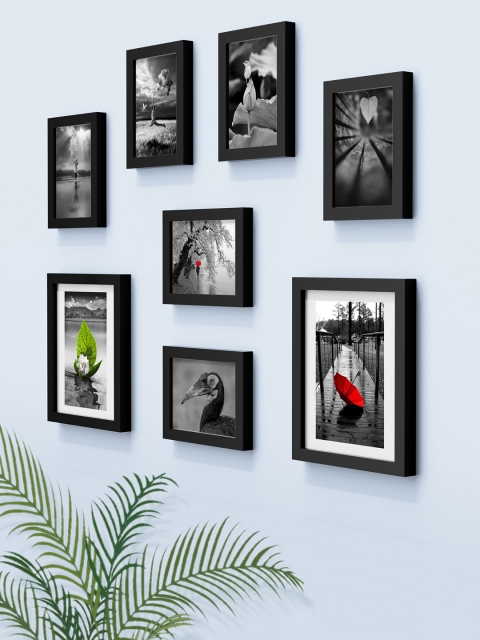 

RANDOM Set Of 8 Black Solid Collage Photo Frames
