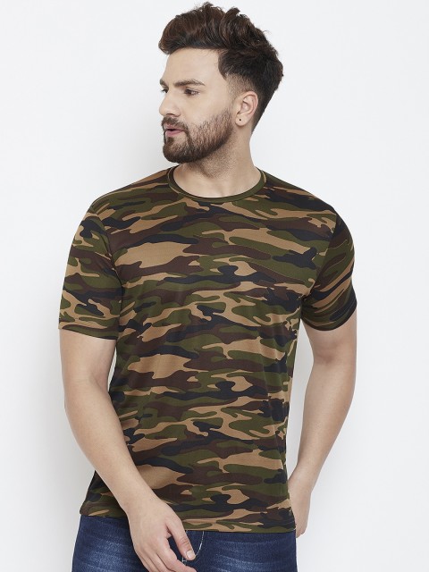 

wesquare Men Multicoloured Camouflage Print Round Neck T-shirt, Multi