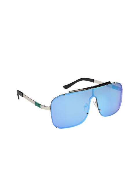 

Get Glamr Unisex UV Protected Oversized Sunglasses SG-UN-MT-324-18, Blue