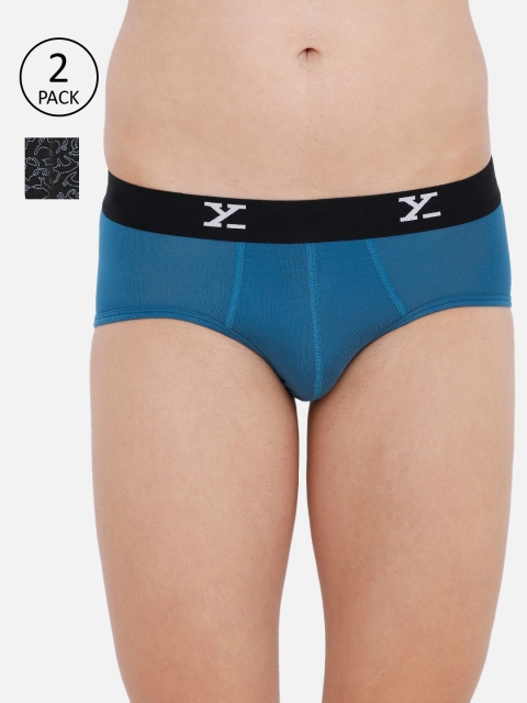 

XYXX Men Pack Of 2 Ultra Soft Antimicrobial Briefs XYBRF2PCKN93XXL, Blue