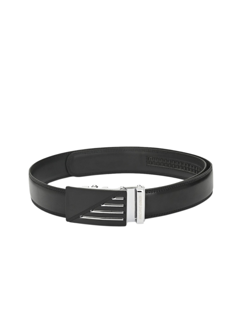 

Pacific Gold Men Black Solid Leather Belt