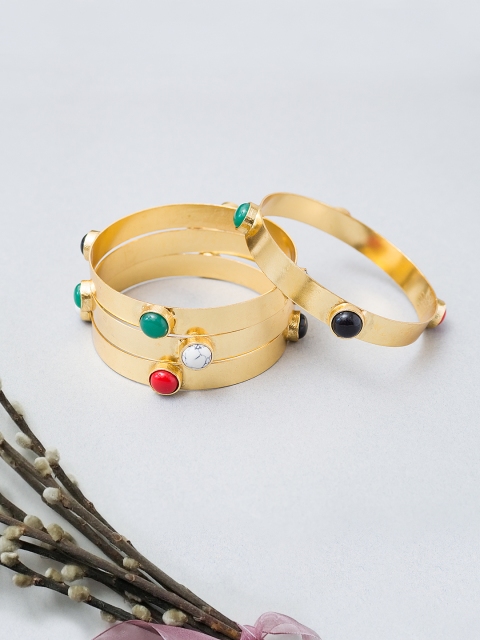 

Golden Peacock Gold-Plated Antique Bangles