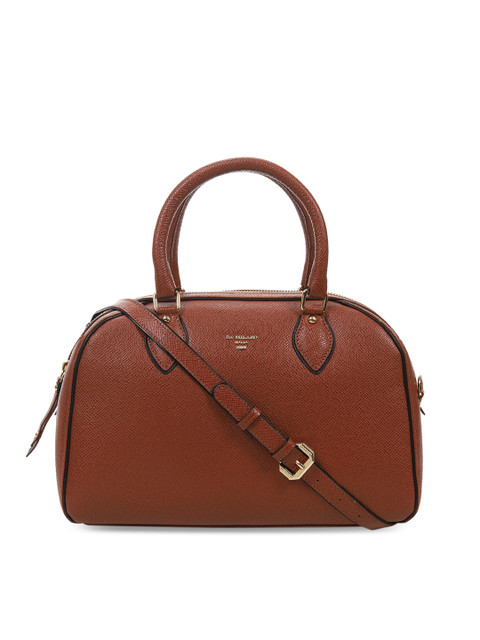

Da Milano Women Brown Textured Leather Duffel Bag