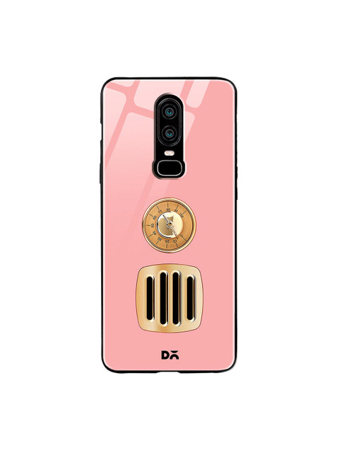 

DailyObjects Pink & Brown Radio OnePlus 6 Glass Case