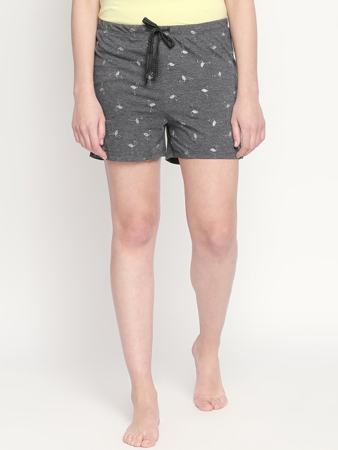 

Dreamz by Pantaloons Women Grey Printed Lounge Shorts