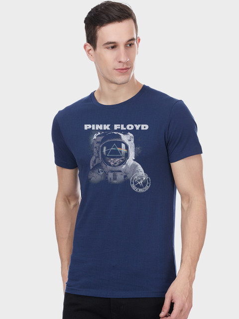 

Free Authority Pink Floyd printed Blue Tshirt for Men, Navy blue