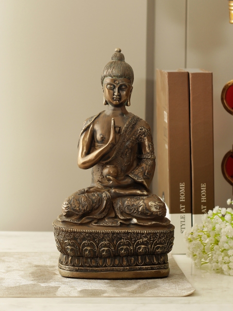 

HomeTown Bronze-Toned Zen Polyresin Buddha Idol