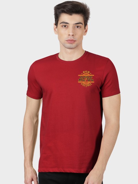 

Free Authority ACDC printed Red Tshirt for Men