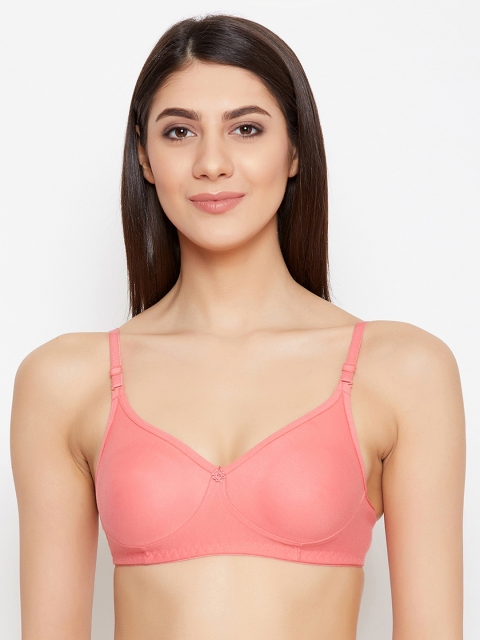 

ALIZA Peach-Coloured Solid Non-Wired Non Padded Balconette Bra BRA.F_PEA_784-30