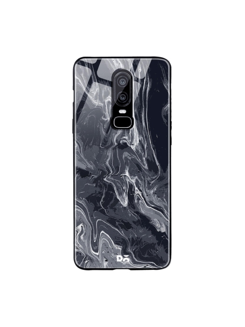 

DailyObjects Black & White Marble OnePlus 6 Glass Case