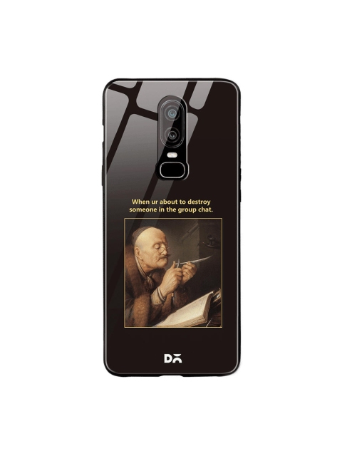 

DailyObjects Black & Brown Group Chat OnePlus 6 Glass Case