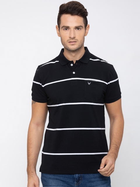 

Globus Men Black Striped Polo Collar T-shirt