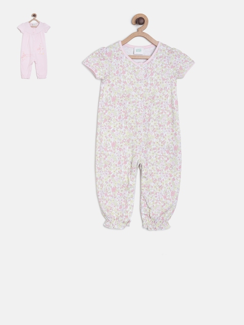 

MINI KLUB Infant Girls Pack Of 2 Rompers, Pink