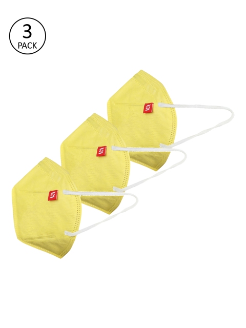 

FROGGY Kids Yellow Pack Of 3 3-Ply Cloth Mask