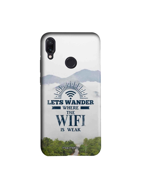 

macmerise White & Blue Wander Without Wifi Sublime Xiaomi Redmi Note 7 Back Case