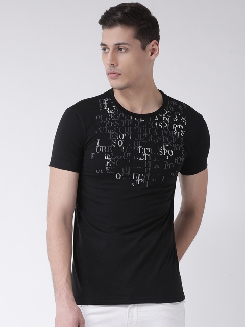 

COBB Men Black Printed Round Neck T-shirt