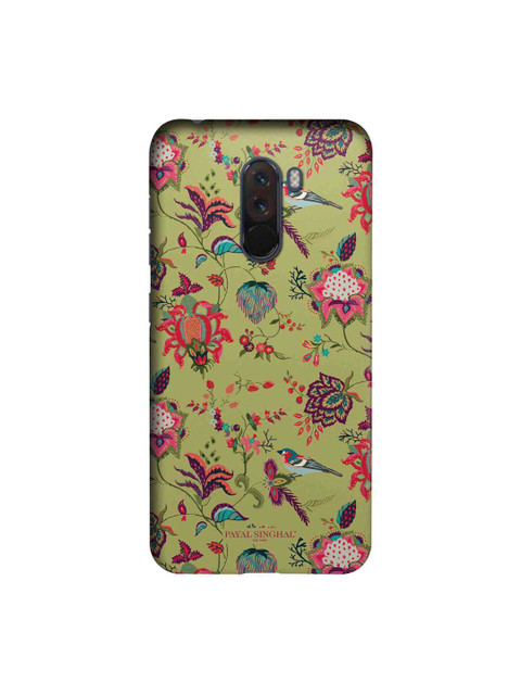 

macmerise Olive Green & Pink Payal Singhal Chidiya Sublime Xiaomi Poco F1 Back Case