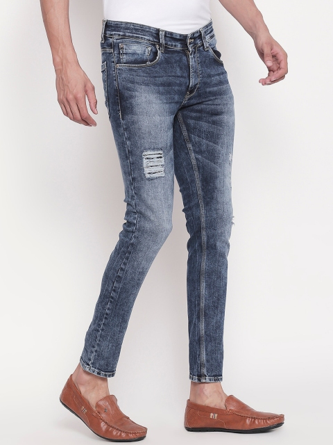 

SPYKAR Men Blue Skinny Fit Low-Rise Mildly Distressed Jeans