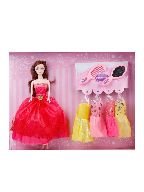 

Webby Kids Red & Beige DIY Beautiful Doll With Fashion & Accessories