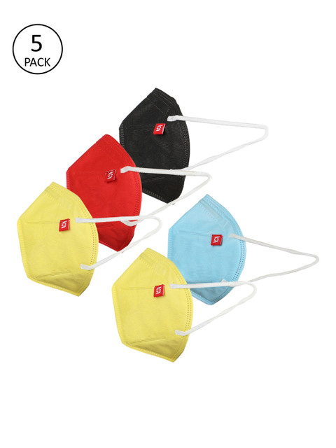 

FROGGY Kids Pack Of 5 3-Ply Reusable Cloth Masks, Multi
