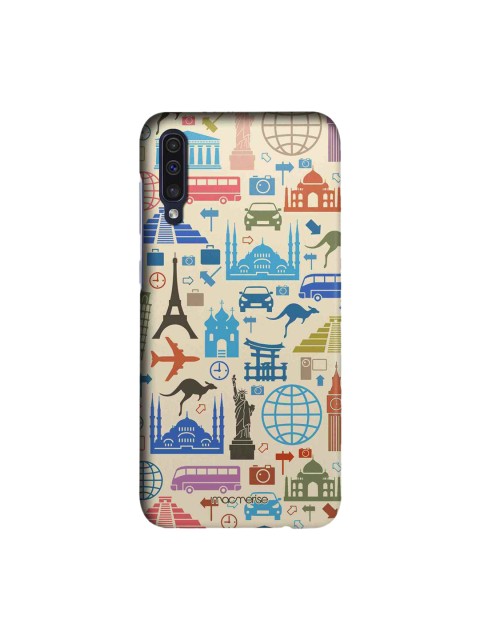 

macmerise Beige & Blue Travel Lover Sublime Samsung A50 Back Cover