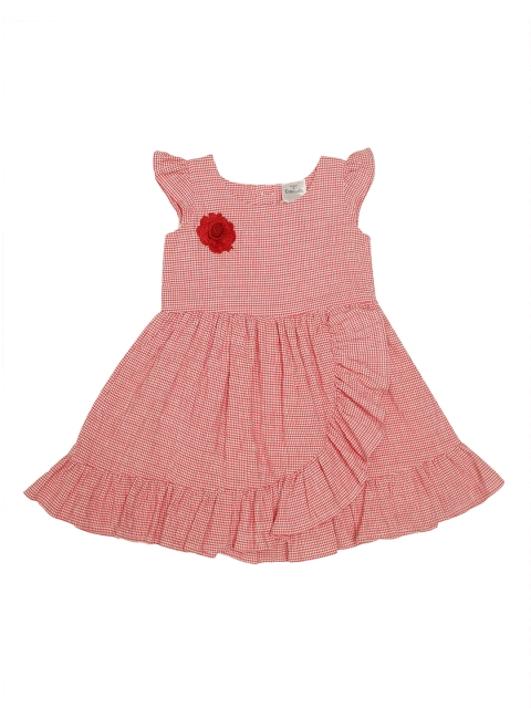 

Doodle Girls Red Printed Fit and Flare Dress