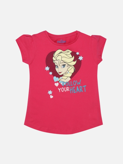 

Kids Ville Frozen featured Pink Tshirt for Girls