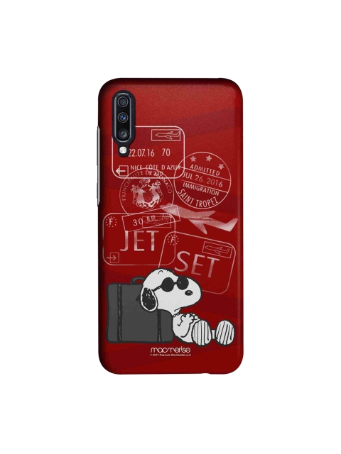 

macmerise Red & White Peanuts Jet Set Go Sublime Samsung A70 Back Cover