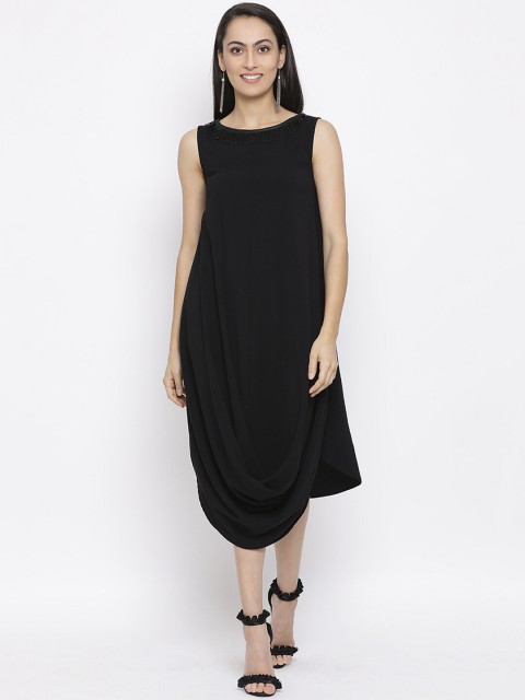 

ALL WAYS YOU Women Black Solid A-Line Dress
