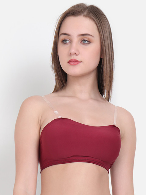 

Golden Girl Maroon Solid Non-Wired Lightly Padded Bralette T.P Tube_Wine_30A-
