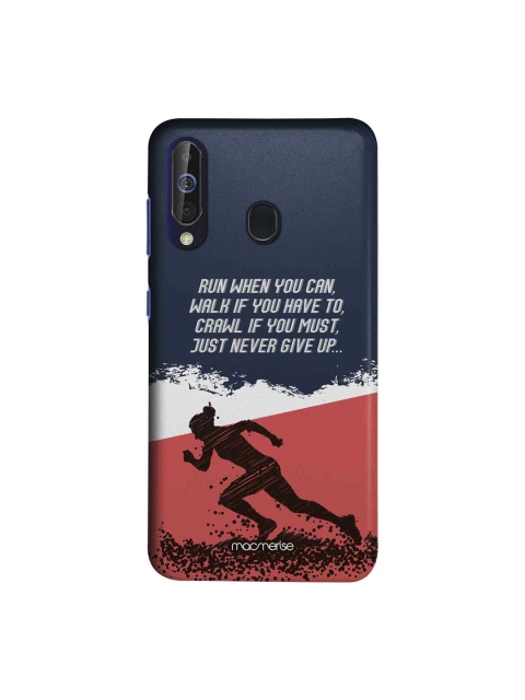 

macmerise Navy Blue & Red Running Motivation Sublime Samsung M40 Back Cover