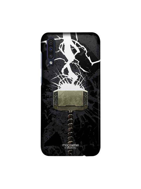 

macmerise Black & White Marvel Thor Hammer Printed Samsung Galaxy A50 Back Case