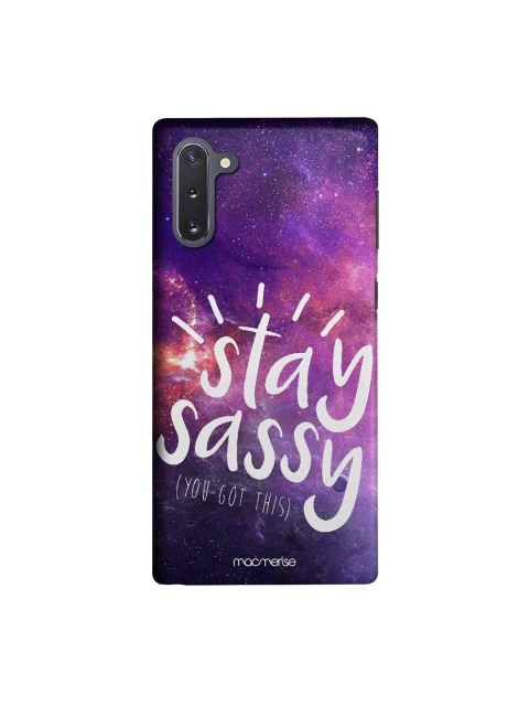 

macmerise Purple & White Stay Sassy Sublime Samsung Galaxy Note 10 Back Case