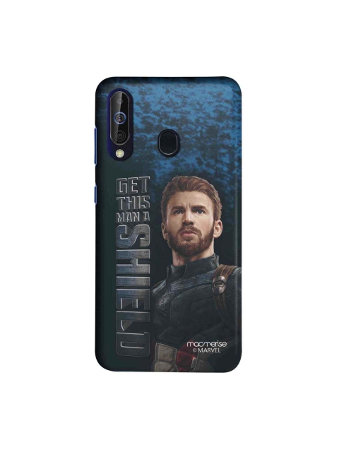 

macmerise Blue & Grey Marvel Comics Shield For Captain Sublime Samsung Galaxy A60 Back Case