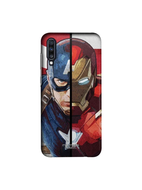 

macmerise Red & Blue Marvel Comics Iron Man & Captain America Samsung A70 Back Cover
