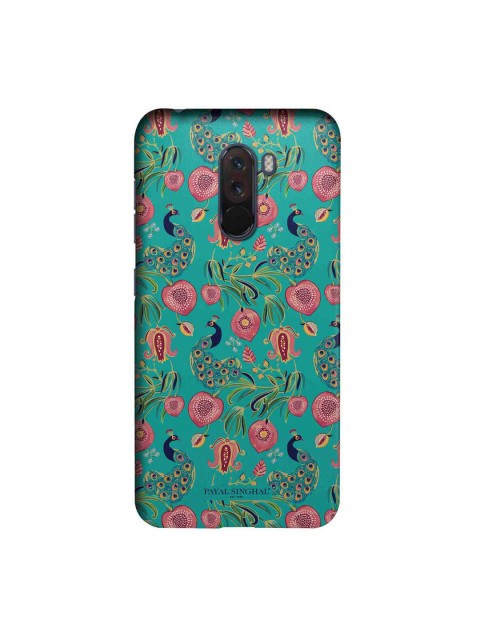 

macmerise Teal Green & Pink Payal Singhal Anaar & Mor Sublime Xiaomi Poco F1 Back Case