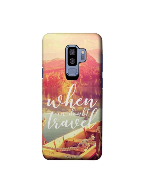 macmerise Pink & Yellow When In Doubt Travel Samsung Galaxy S9 Plus Back Case