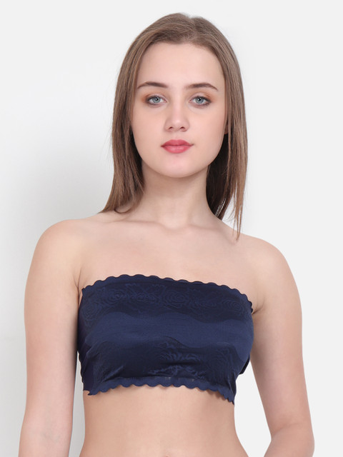 

Golden Girl Navy Blue Lace Non-Wired Lightly Padded Bralette 6030_Navy_30A