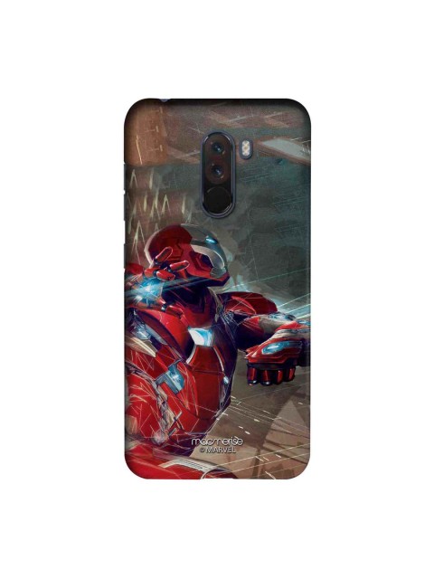 

macmerise Red & Teal Green Marvel Comics Ironman Attack Sublime Xiaomi Poco F1 Back Cover