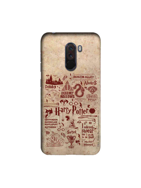 

macmerise Beige & Red Harry Potter Infographic Sublime Xiaomi Poco F1 Back Case