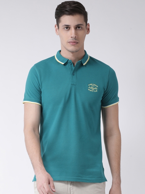 

COBB Men Green Solid Polo Collar T-shirt